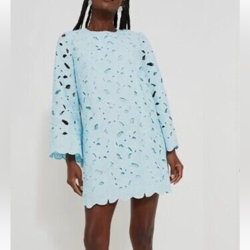 Tuckernuck Aqua Floral Camilla Lace Dress